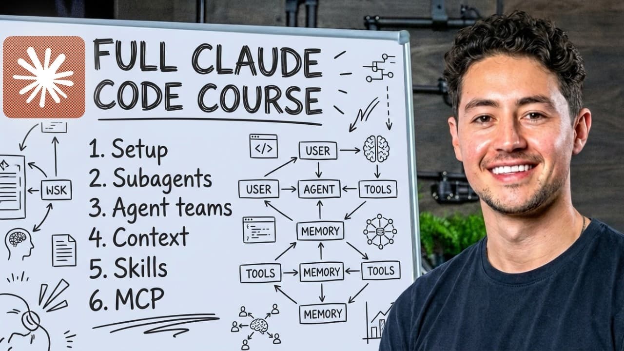 Thumbnail for CLAUDE CODE FULL COURSE 4 HOURS: Build & Sell (2026)